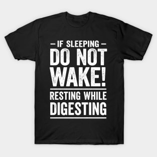 If Sleeping Do Not Wake! - Father's Day Fun T-Shirt